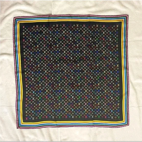 Louis Vuitton Vibrant Multicolor Silk Scarf - Picture 3 of 7